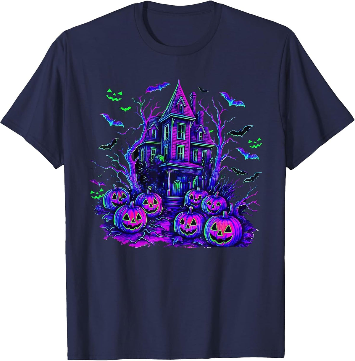 Vintage Halloween Spooky Scene Retro Pumpkin Scary Season T-Shirt