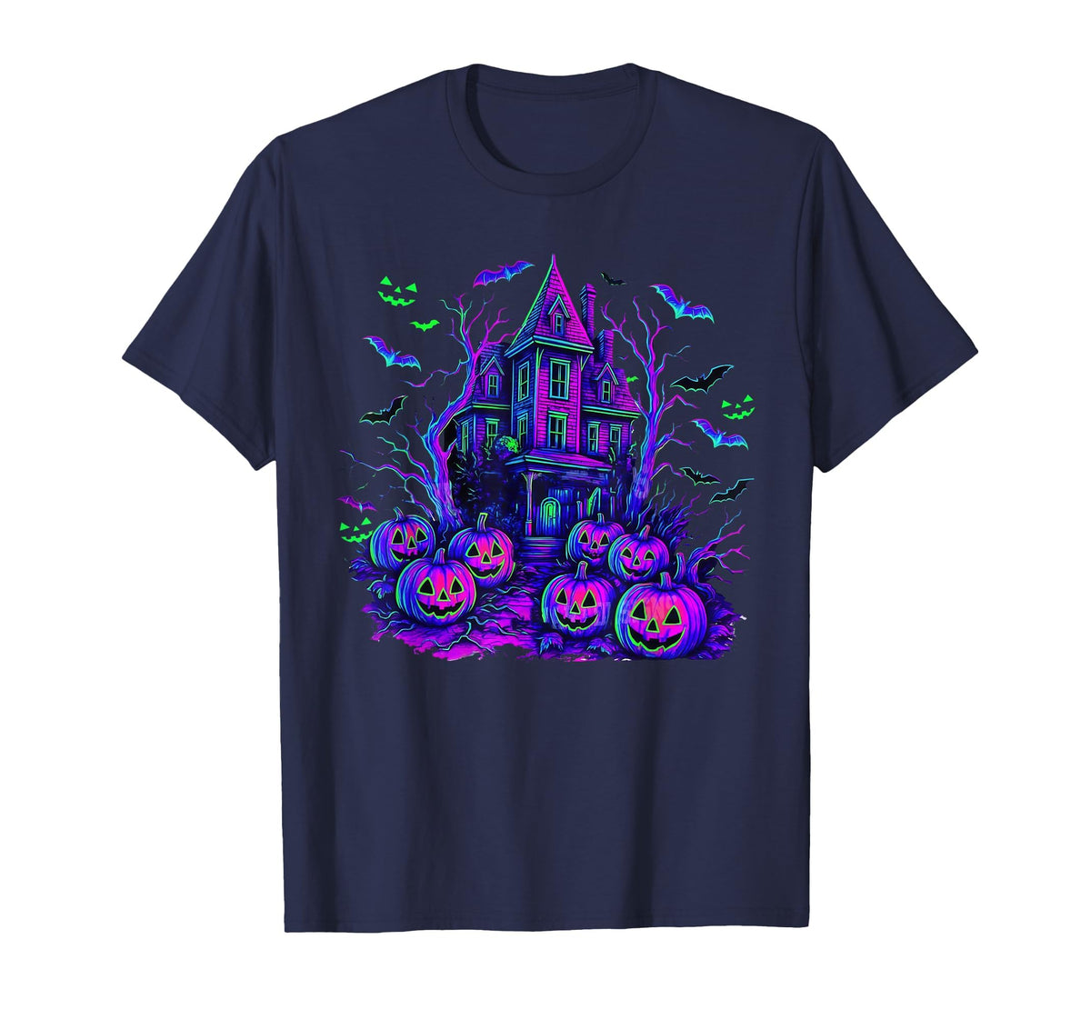 Vintage Halloween Spooky Scene Retro Pumpkin Scary Season T-Shirt