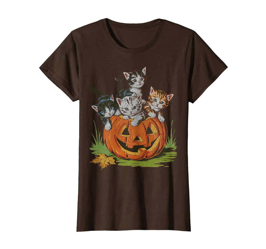 Halloween Vintage 90s Cat Pumpkin Spooky Season Men Women T-Shirt