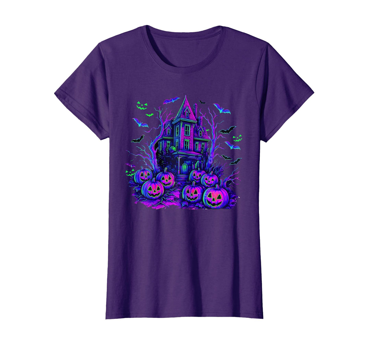 Vintage Halloween Spooky Scene Retro Pumpkin Scary Season T-Shirt