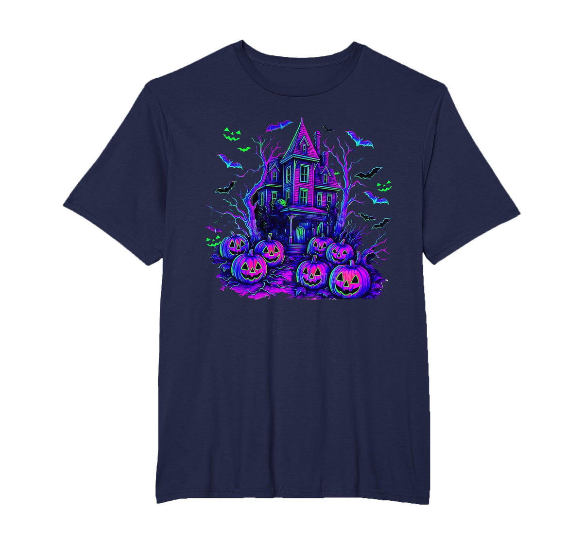 Vintage Halloween Spooky Scene Retro Pumpkin Scary Season T-Shirt