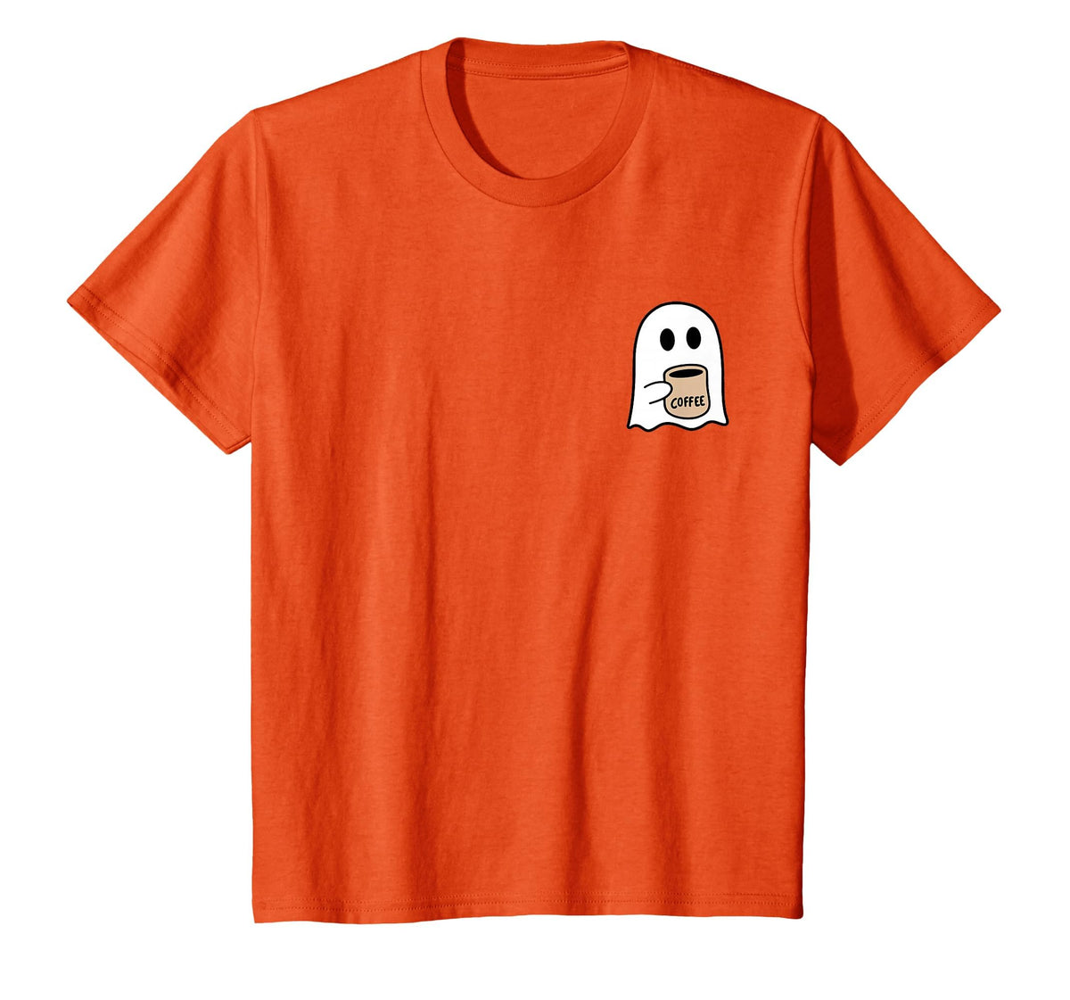Ghost Drinking Coffee Funny Halloween Costume Coffee Lover T-Shirt