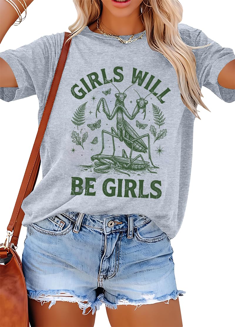 Girls Will Be Girls Praying Mantis Shirt Girls Will Be Girls HalloweenTees