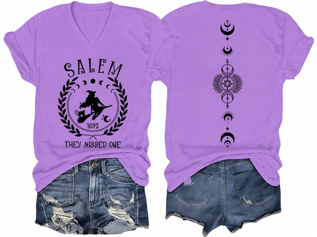 Salem 1692 They Missed One T-Shirt Halloween Salem Witch Shirt for Women