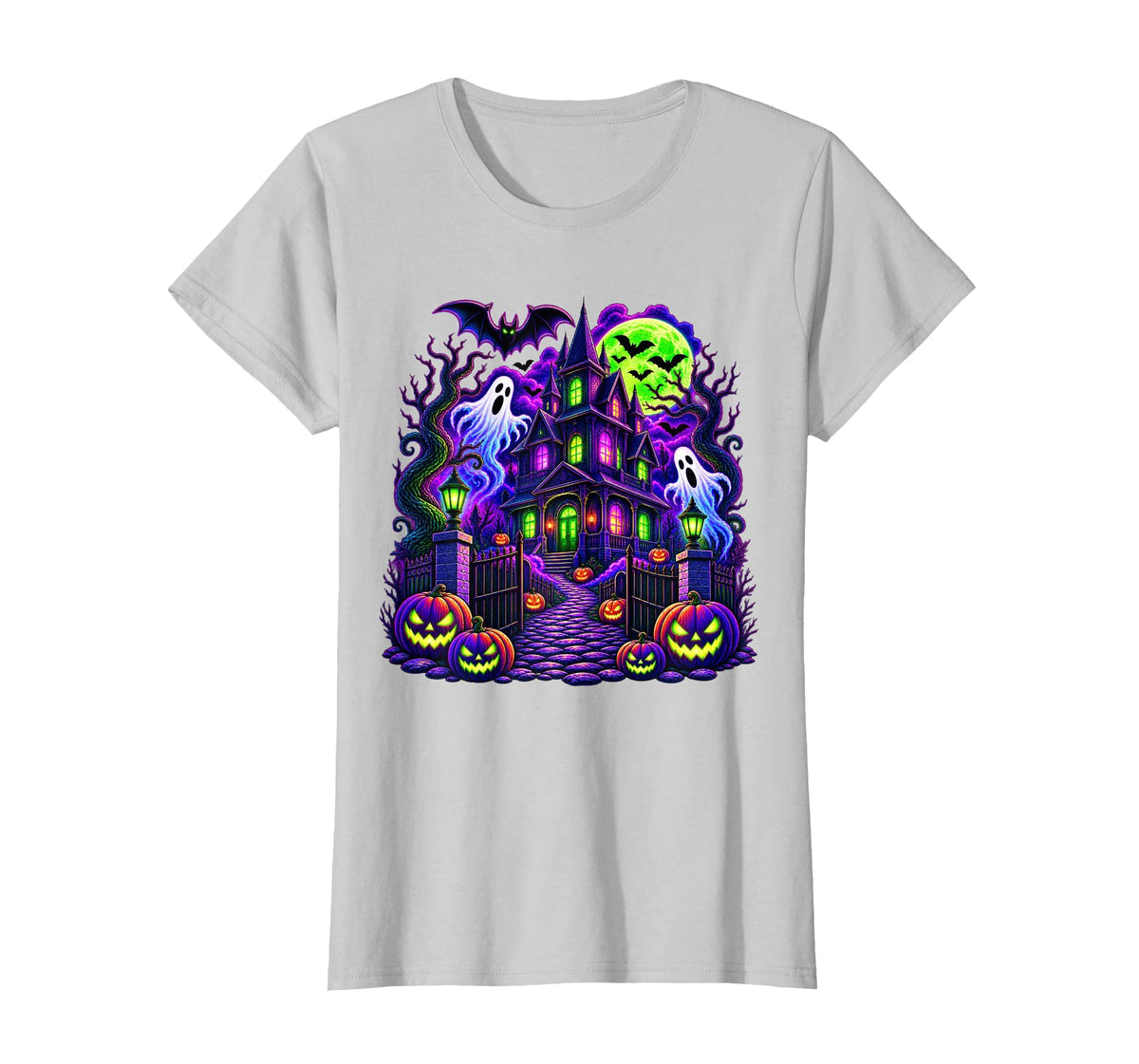 Vintage Halloween Spooky Scene Pumpkin Scary Costume Graphic T-Shirt