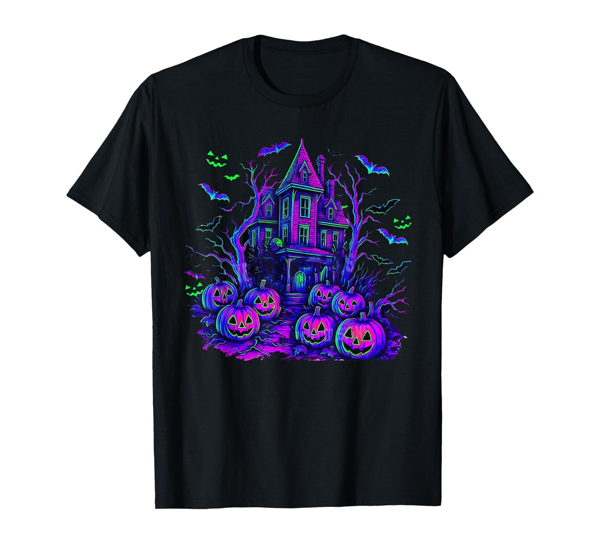 Vintage Halloween Spooky Scene Retro Pumpkin Scary Season T-Shirt