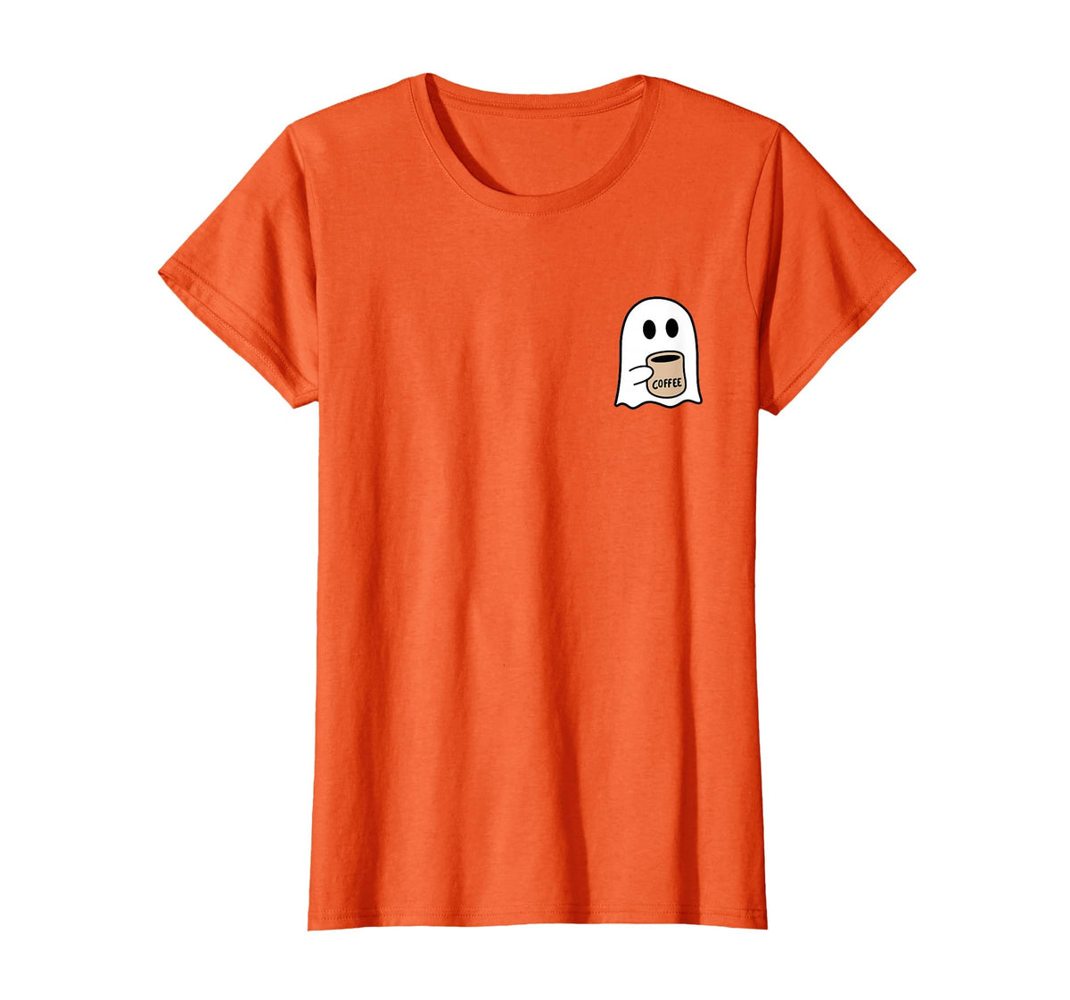 Ghost Drinking Coffee Funny Halloween Costume Coffee Lover T-Shirt