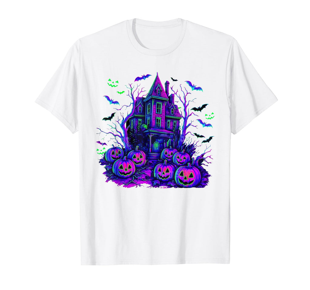 Vintage Halloween Spooky Scene Retro Pumpkin Scary Season T-Shirt