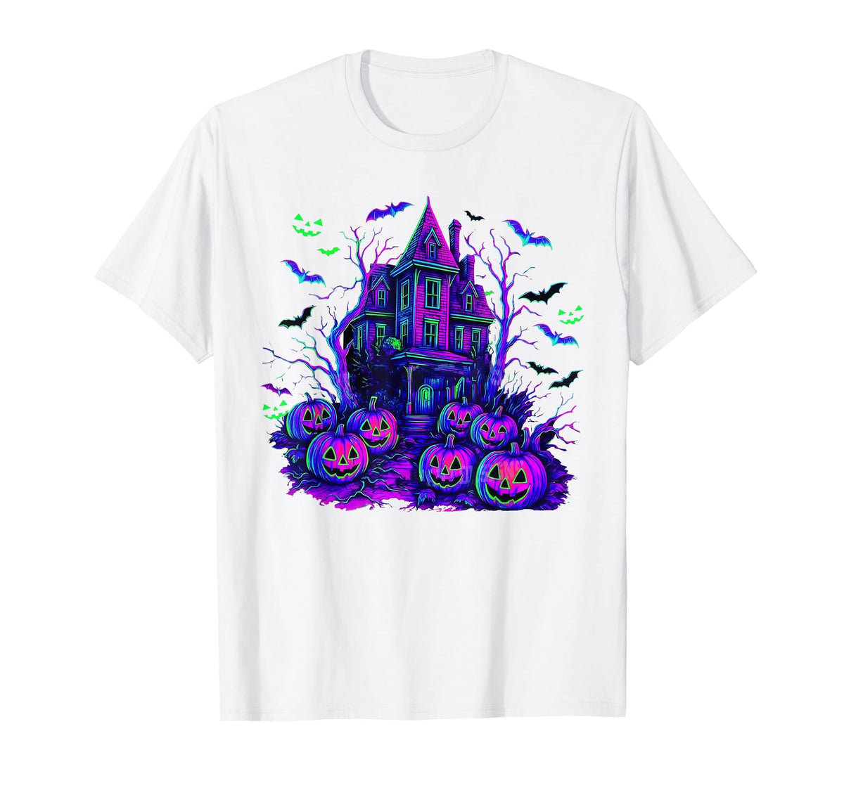 Vintage Halloween Spooky Scene Retro Pumpkin Scary Season T-Shirt