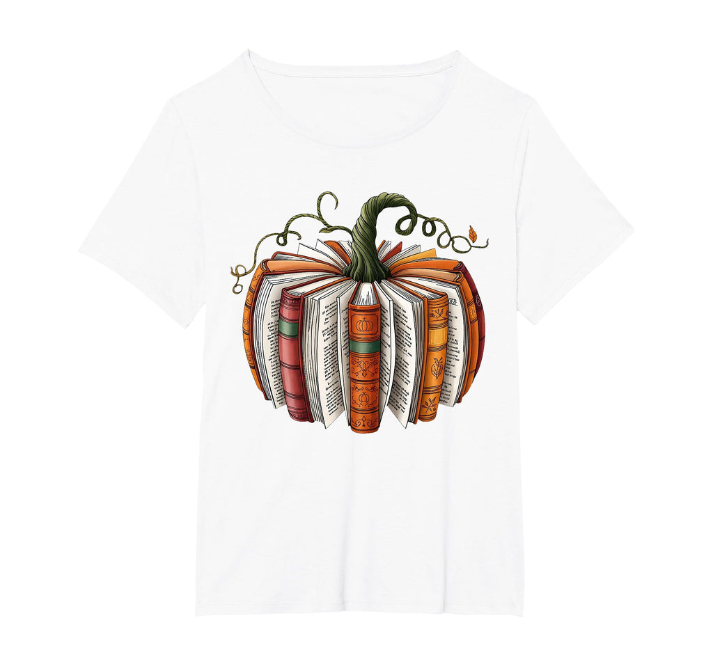 Retro Funny Fall Book Pumpkin Witch Bookworms Librarians T-Shirt