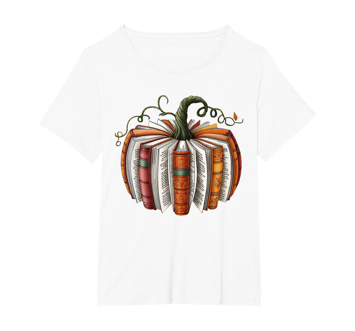 Retro Funny Fall Book Pumpkin Witch Bookworms Librarians T-Shirt