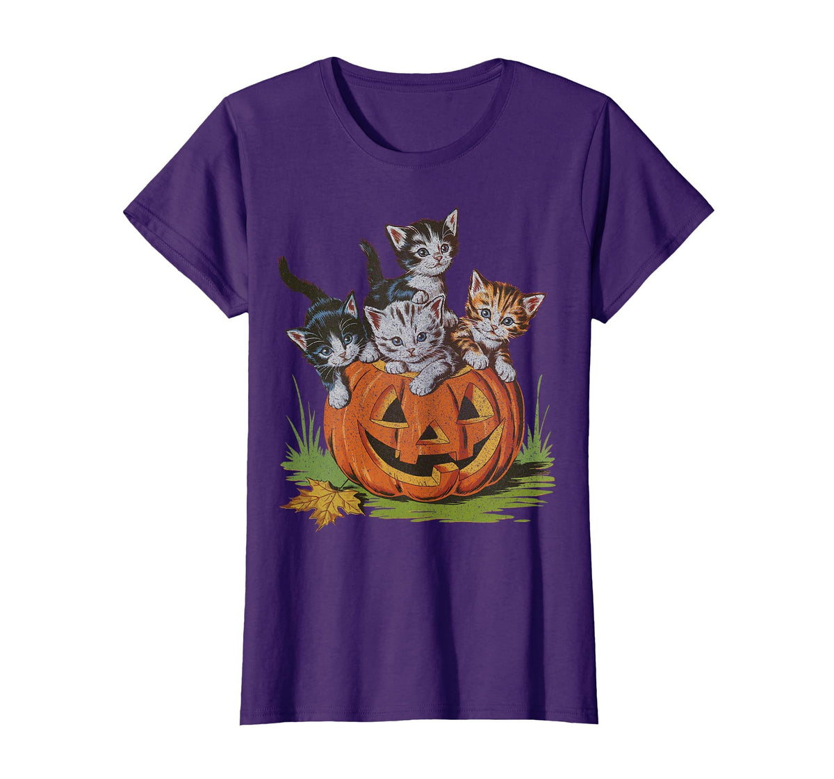Halloween Vintage 90s Cat Pumpkin Spooky Season Men Women T-Shirt