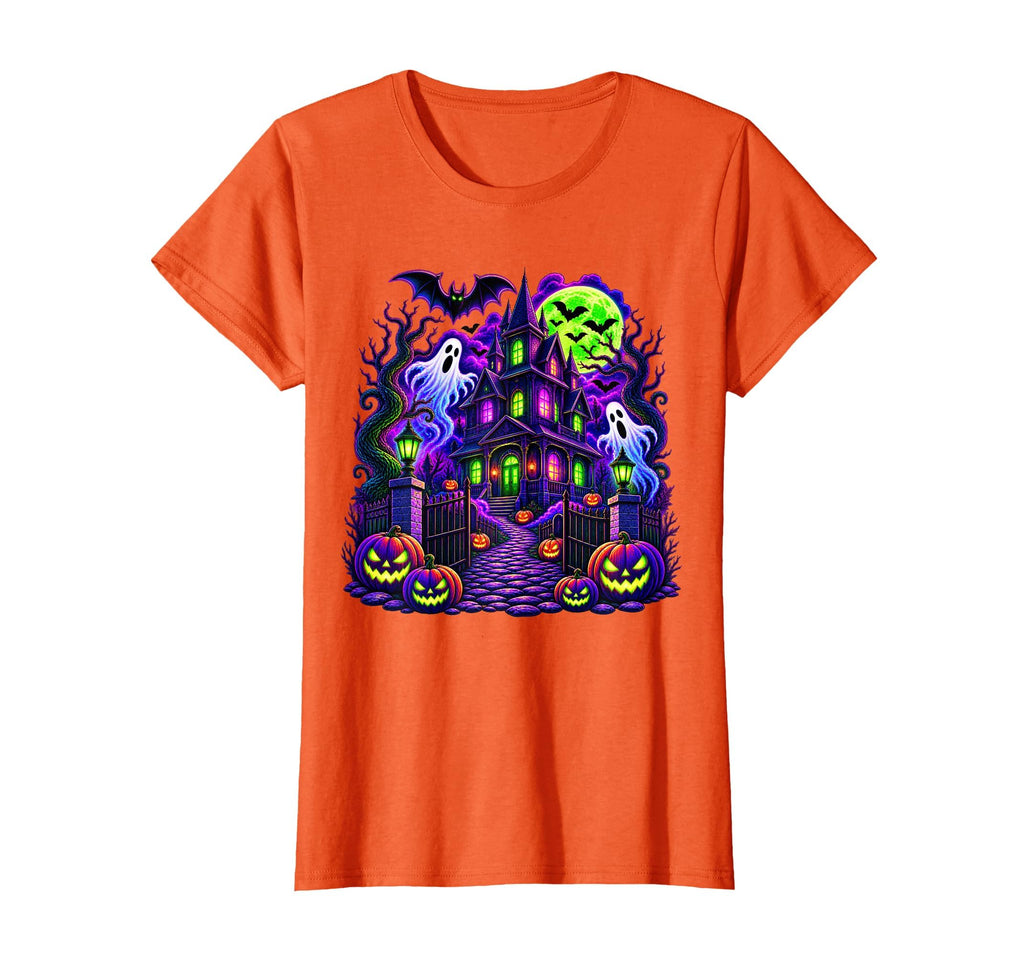 Vintage Halloween Spooky Scene Pumpkin Scary Costume Graphic T-Shirt