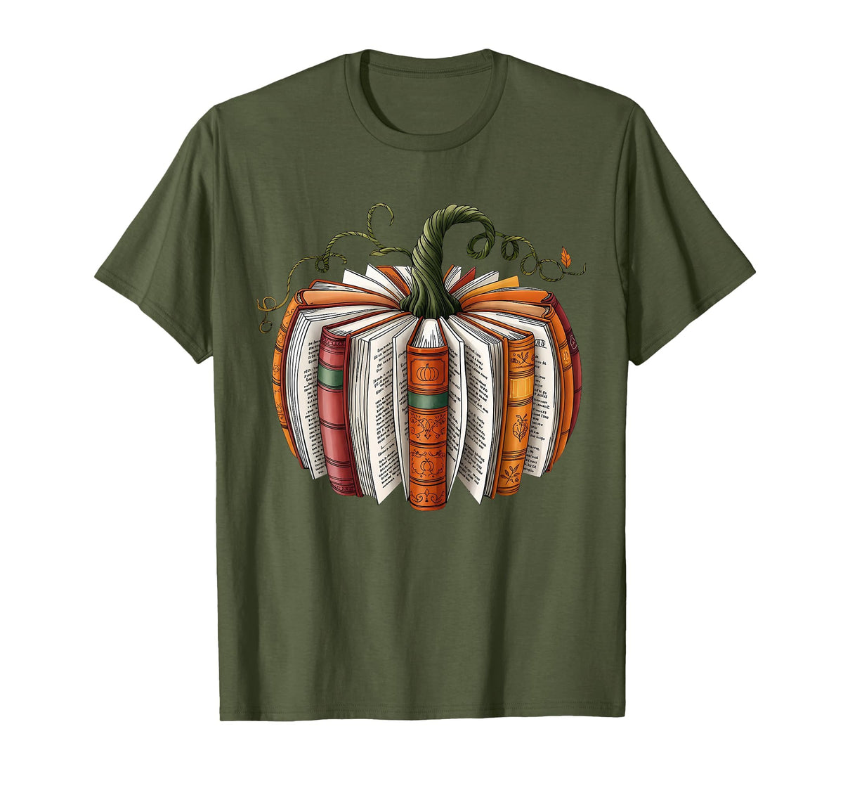 Retro Funny Fall Book Pumpkin Witch Bookworms Librarians T-Shirt