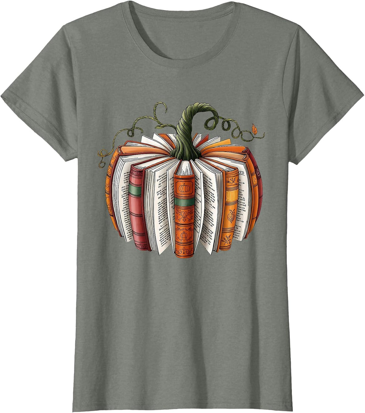 Retro Funny Fall Book Pumpkin Witch Bookworms Librarians T-Shirt
