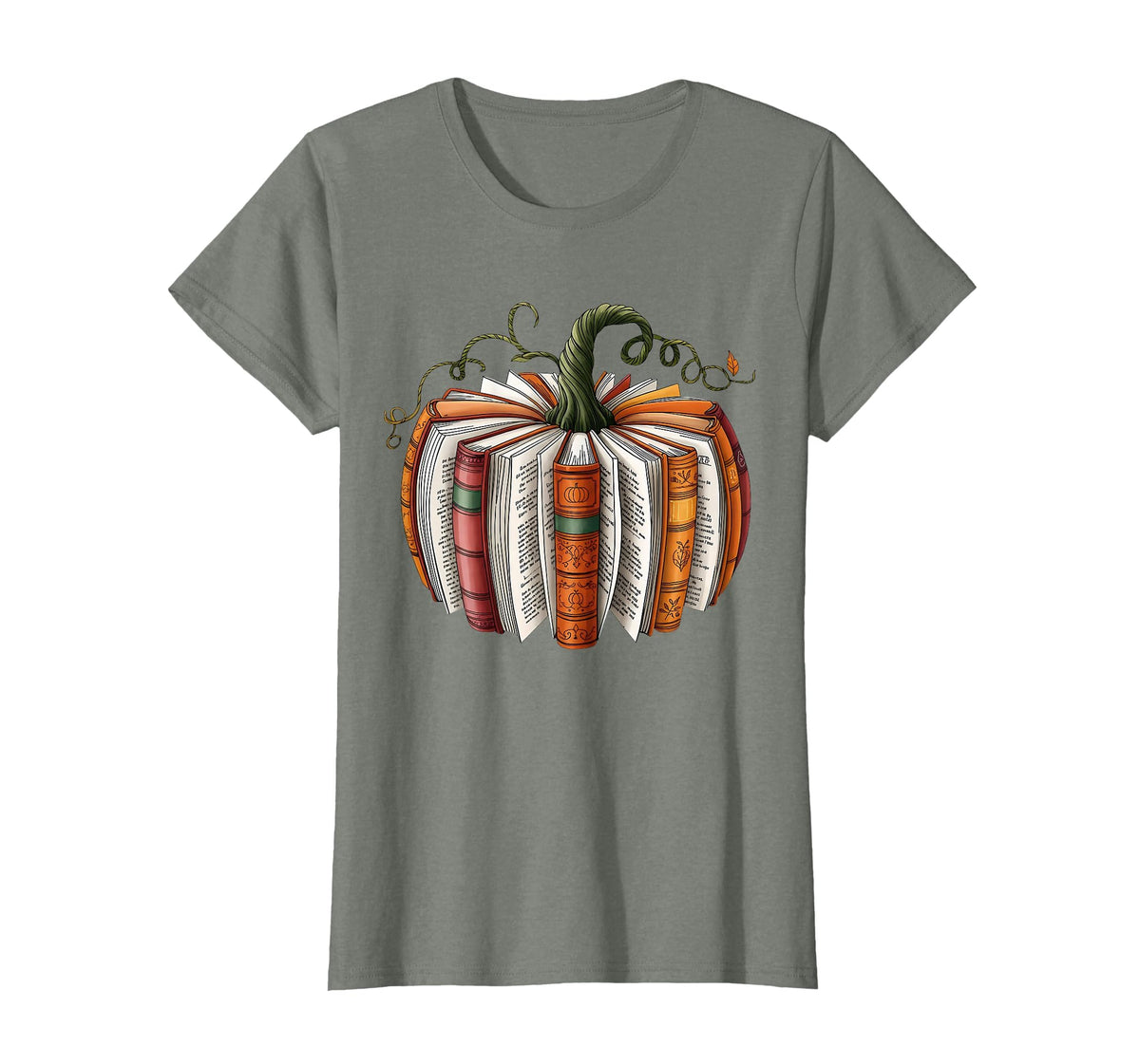 Retro Funny Fall Book Pumpkin Witch Bookworms Librarians T-Shirt