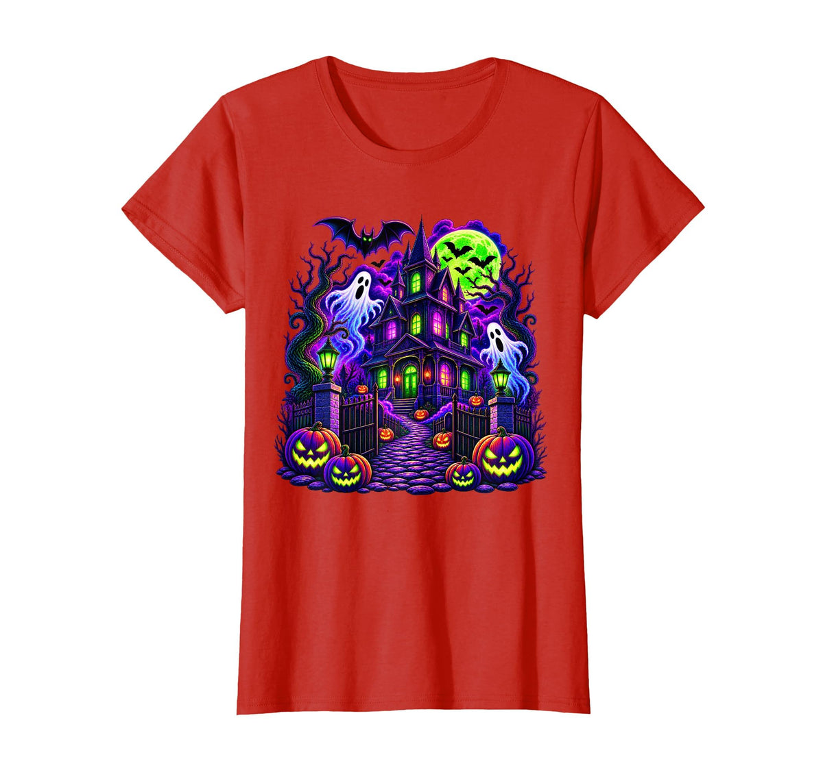 Vintage Halloween Spooky Scene Pumpkin Scary Costume Graphic T-Shirt