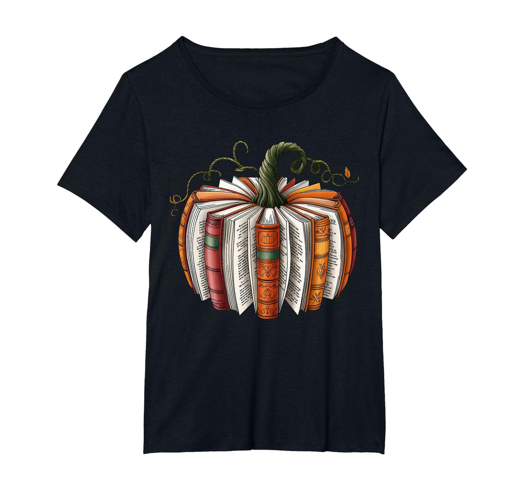 Retro Funny Fall Book Pumpkin Witch Bookworms Librarians T-Shirt