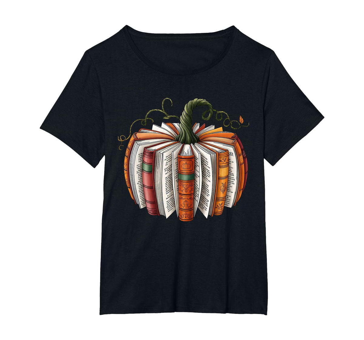 Retro Funny Fall Book Pumpkin Witch Bookworms Librarians T-Shirt