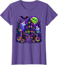 Vintage Halloween Spooky Scene Pumpkin Scary Costume Graphic T-Shirt