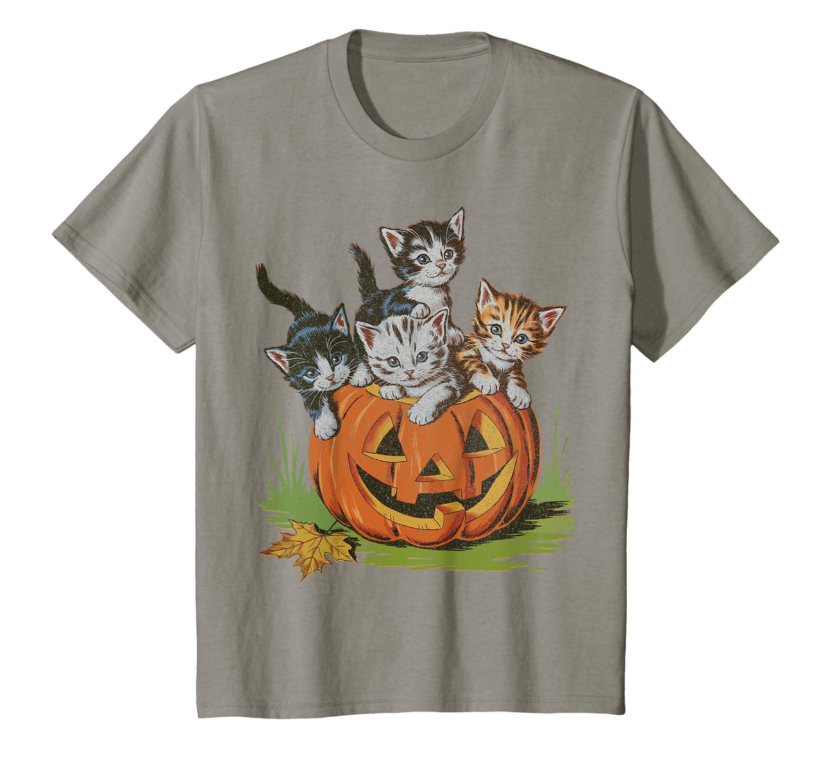 Halloween Vintage 90s Cat Pumpkin Spooky Season Men Women T-Shirt