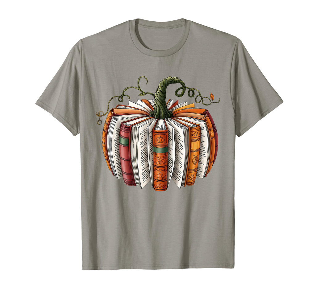 Retro Funny Fall Book Pumpkin Witch Bookworms Librarians T-Shirt