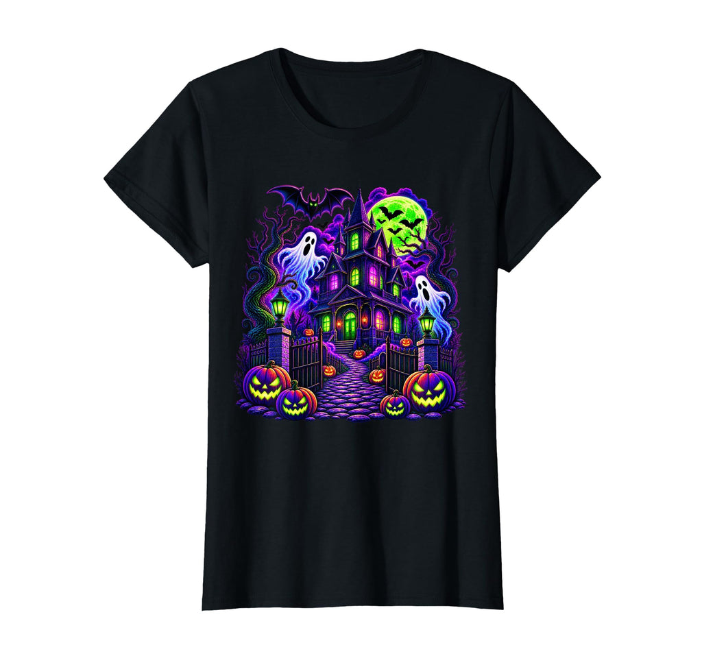 Vintage Halloween Spooky Scene Pumpkin Scary Costume Graphic T-Shirt