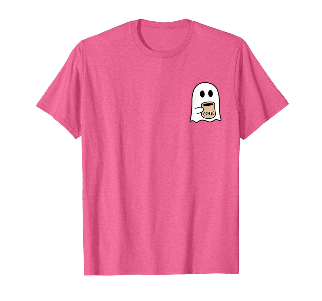 Ghost Drinking Coffee Funny Halloween Costume Coffee Lover T-Shirt