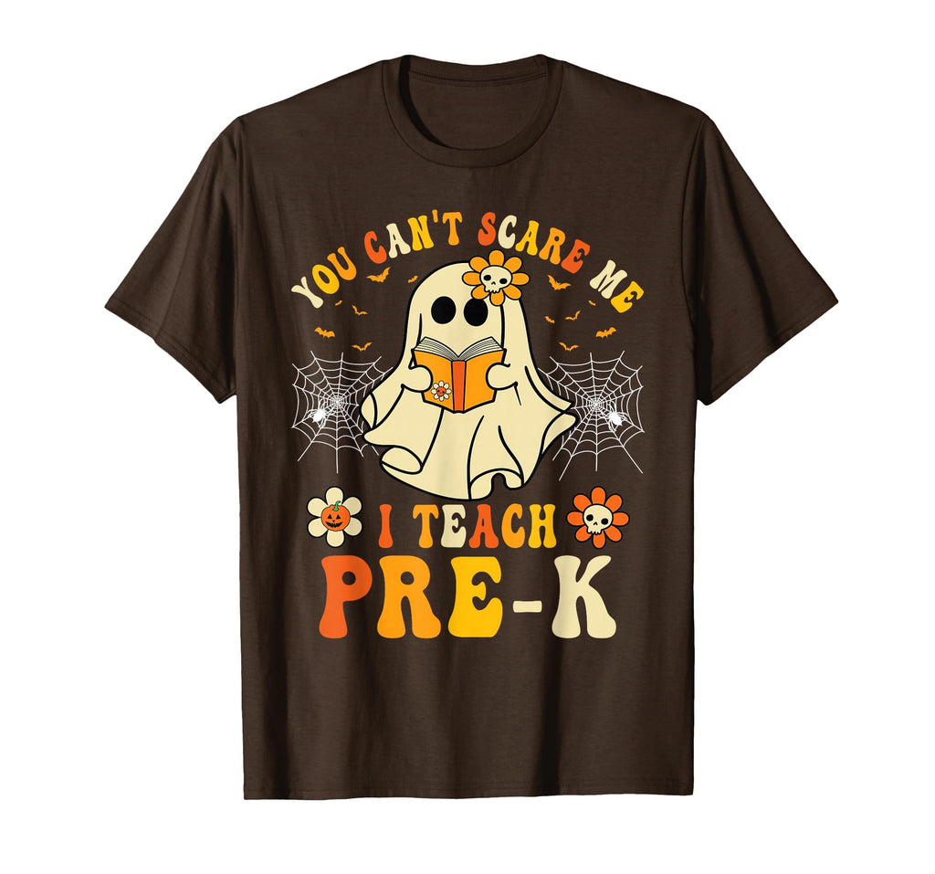 You Can't Scare Me I Teach Pre-K Halloween Teacher Ghost T-Shirt