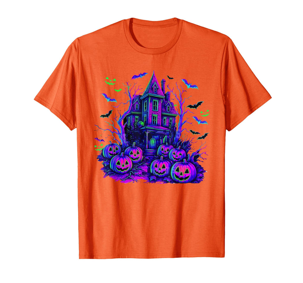 Vintage Halloween Spooky Scene Retro Pumpkin Scary Season T-Shirt