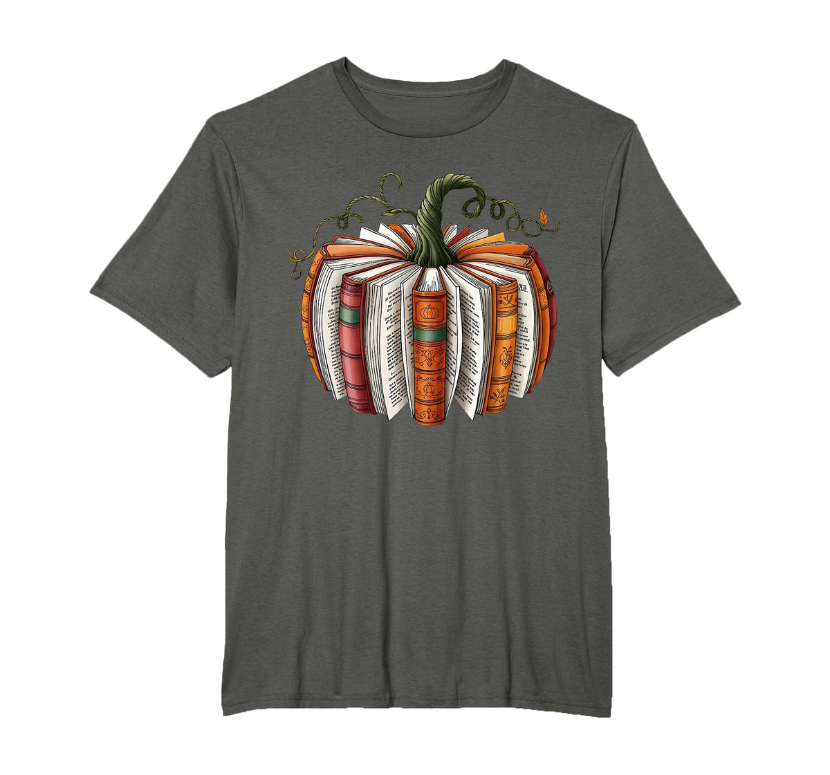 Retro Funny Fall Book Pumpkin Witch Bookworms Librarians T-Shirt