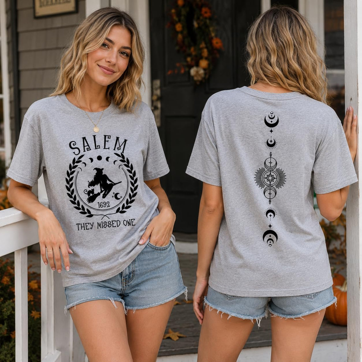 Salem 1692 They Missed One T-Shirt Halloween Salem Witch Shirt for Women