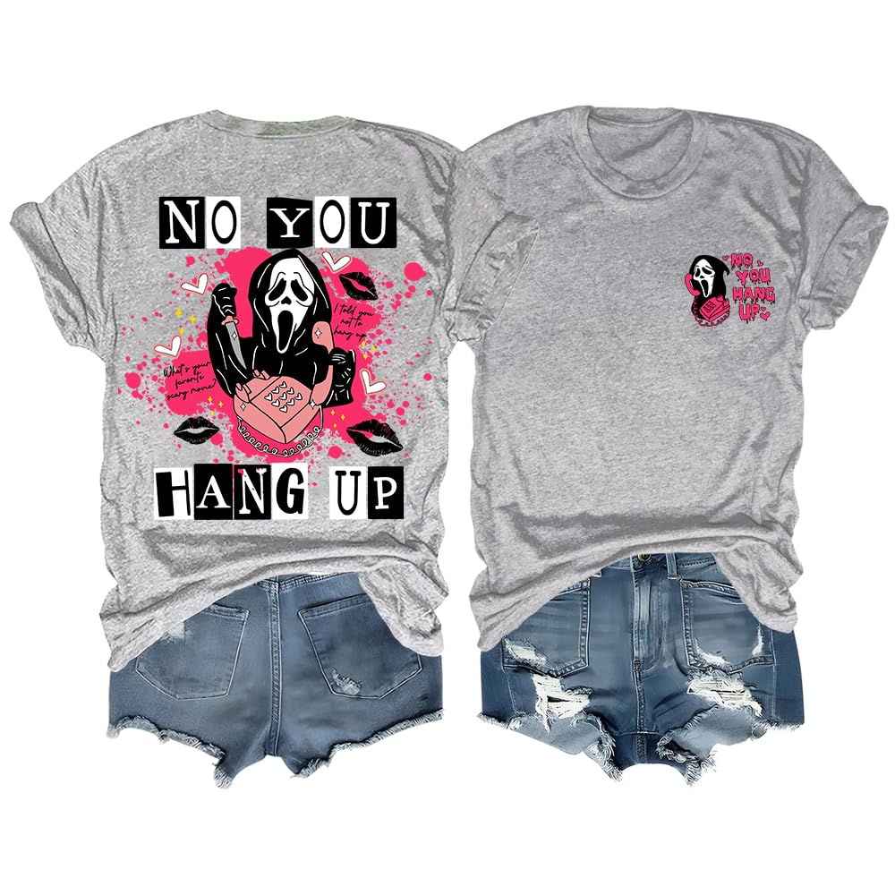 Halloween Ghost Shirt, Cute Spooky Season Graphic Tee for Women