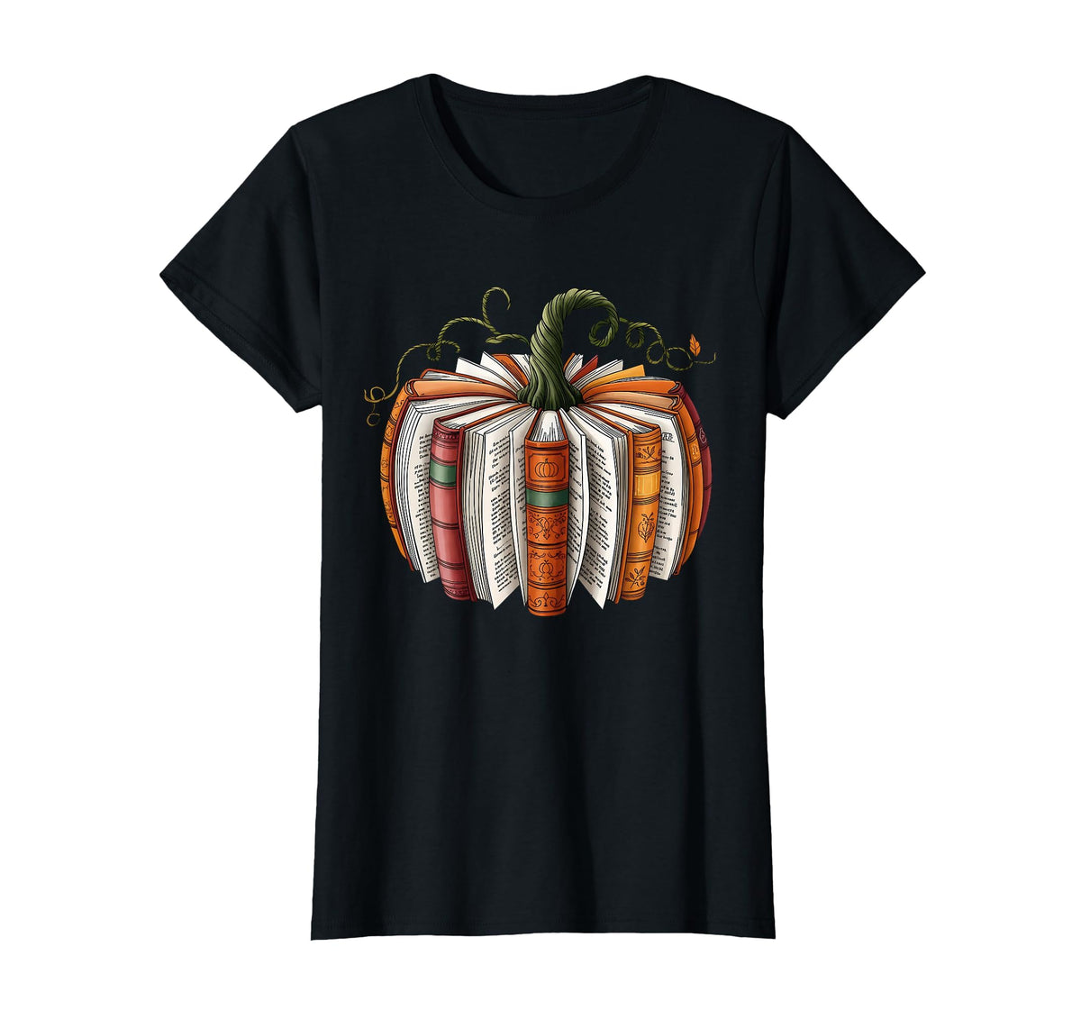 Retro Funny Fall Book Pumpkin Witch Bookworms Librarians T-Shirt