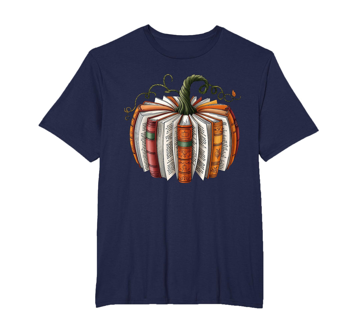 Retro Funny Fall Book Pumpkin Witch Bookworms Librarians T-Shirt