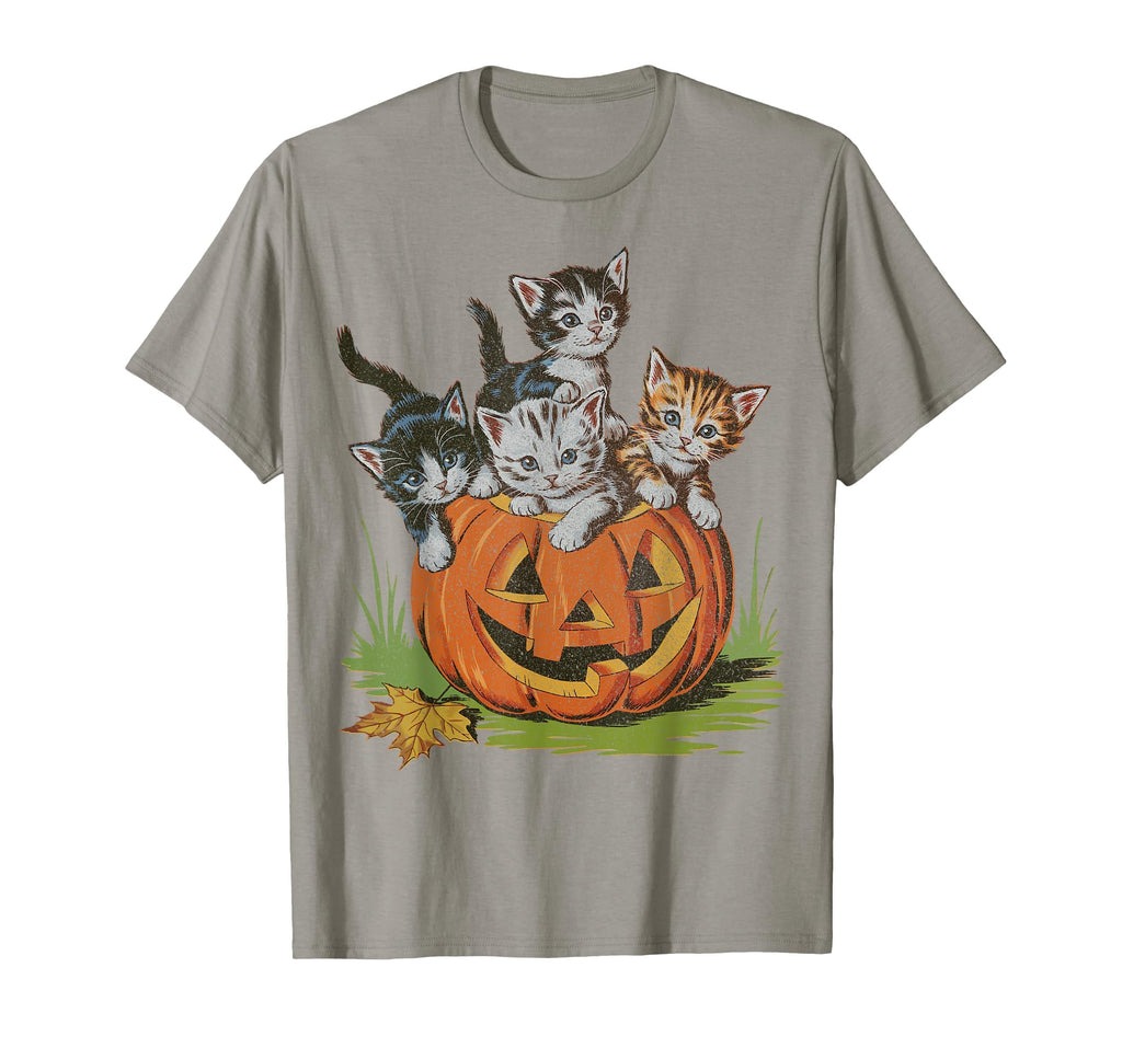 Halloween Vintage 90s Cat Pumpkin Spooky Season Men Women T-Shirt