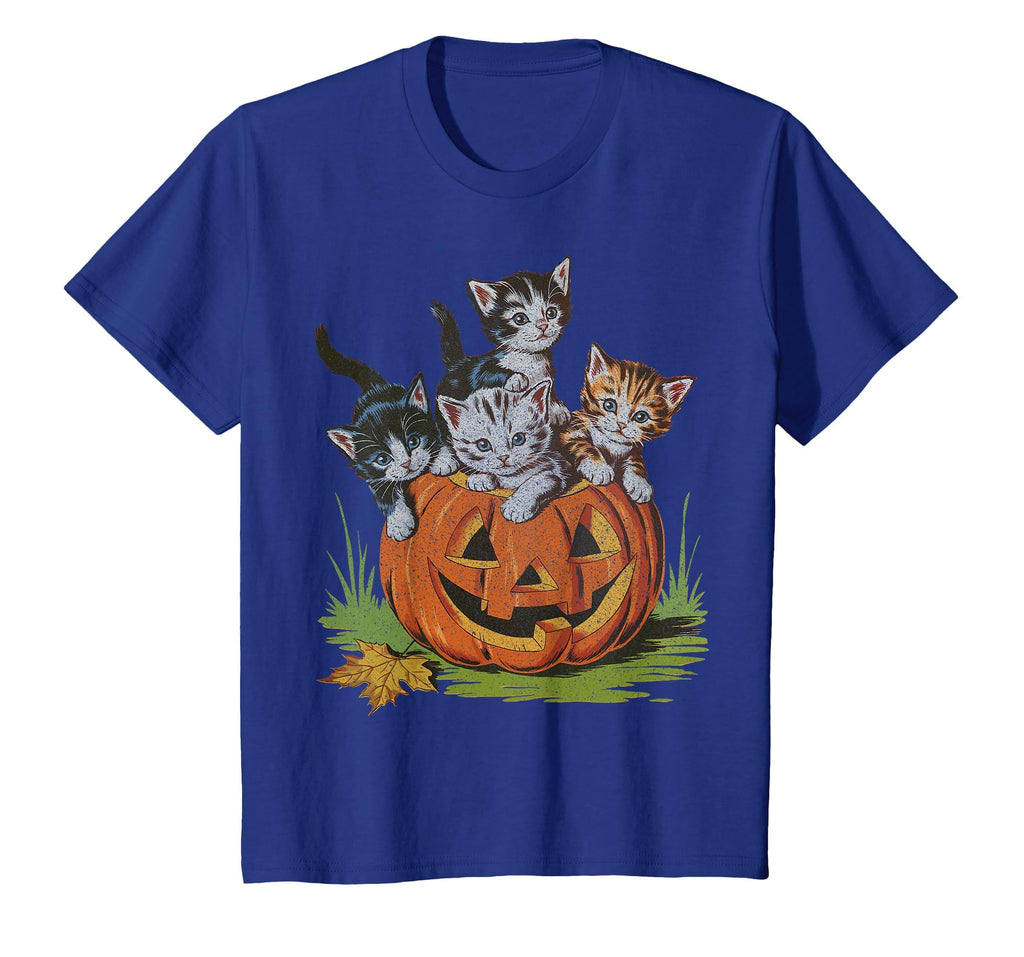 Halloween Vintage 90s Cat Pumpkin Spooky Season Men Women T-Shirt