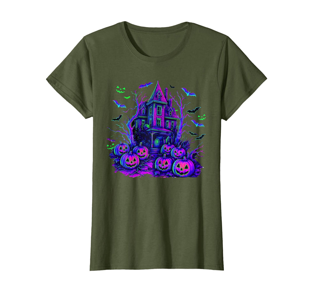 Vintage Halloween Spooky Scene Retro Pumpkin Scary Season T-Shirt