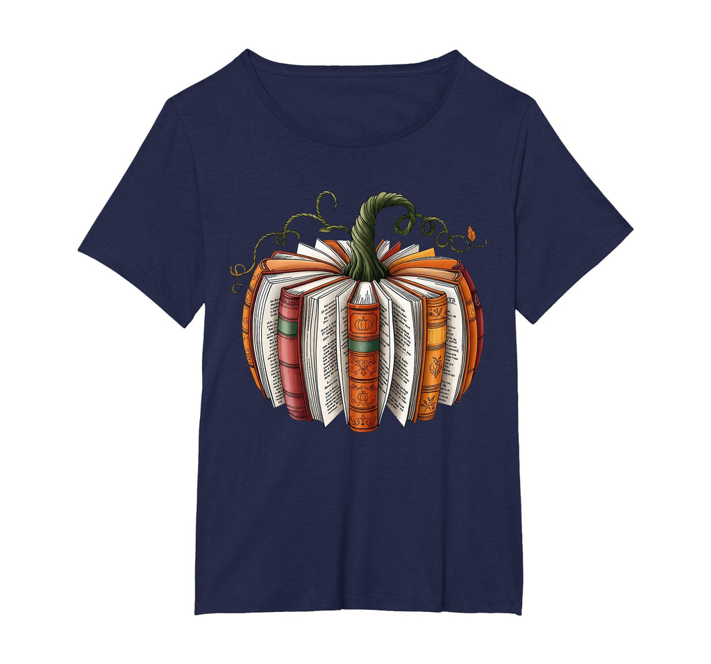 Retro Funny Fall Book Pumpkin Witch Bookworms Librarians T-Shirt