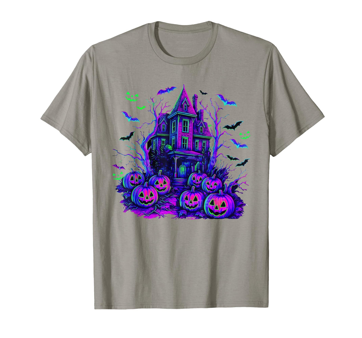 Vintage Halloween Spooky Scene Retro Pumpkin Scary Season T-Shirt