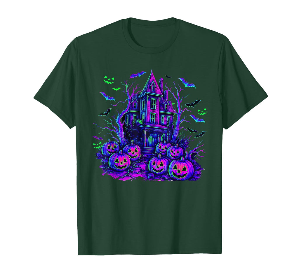 Vintage Halloween Spooky Scene Retro Pumpkin Scary Season T-Shirt