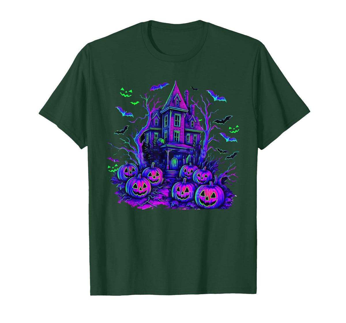 Vintage Halloween Spooky Scene Retro Pumpkin Scary Season T-Shirt