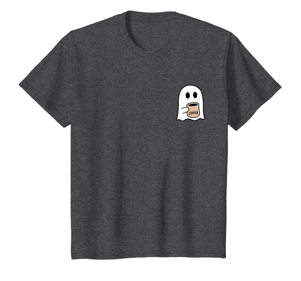 Ghost Drinking Coffee Funny Halloween Costume Coffee Lover T-Shirt