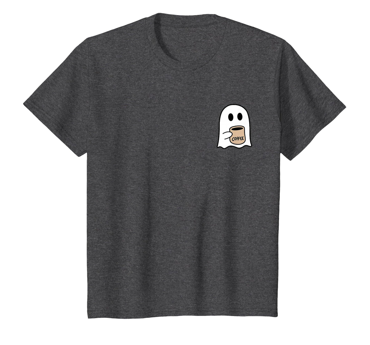 Ghost Drinking Coffee Funny Halloween Costume Coffee Lover T-Shirt