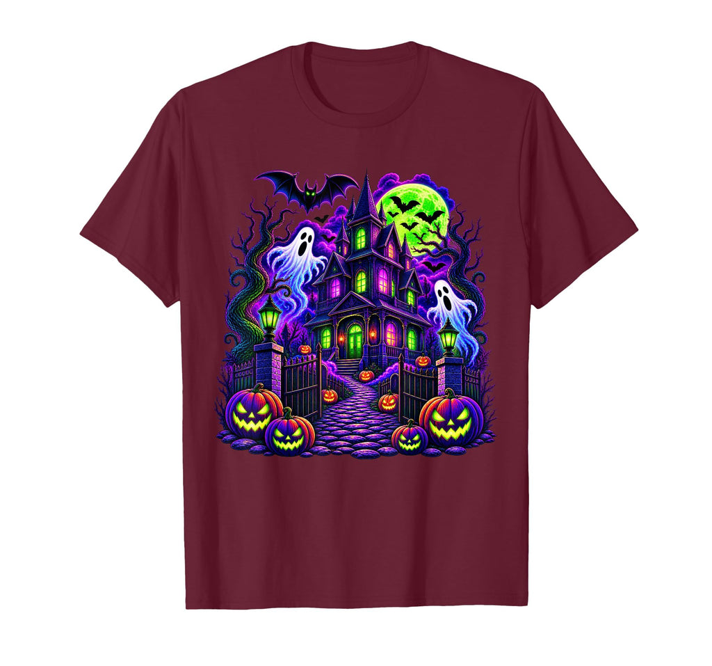 Vintage Halloween Spooky Scene Pumpkin Scary Costume Graphic T-Shirt
