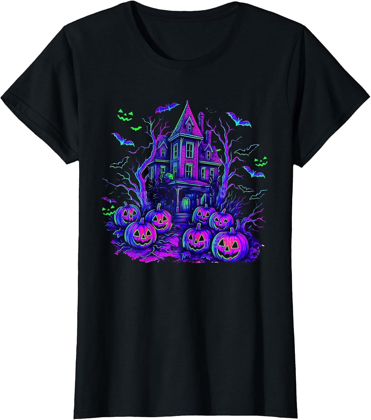 Vintage Halloween Spooky Scene Retro Pumpkin Scary Season T-Shirt