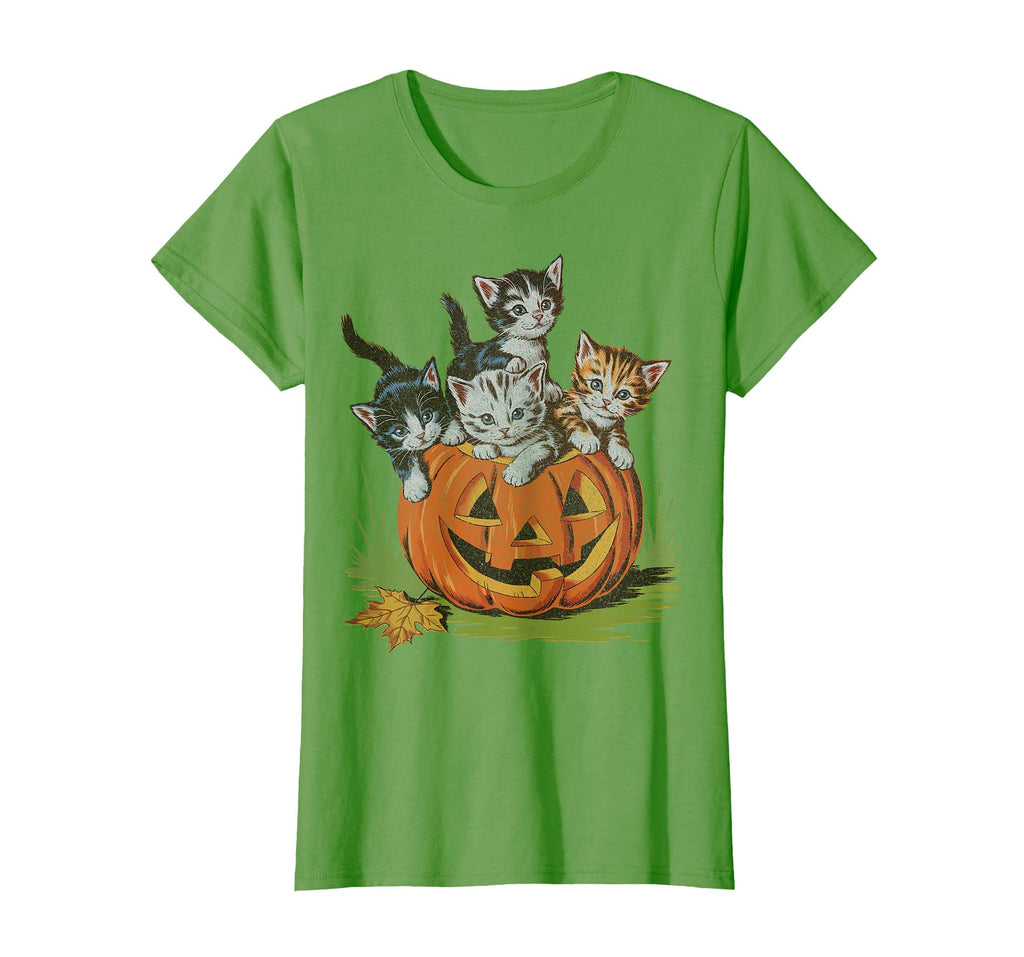 Halloween Vintage 90s Cat Pumpkin Spooky Season Men Women T-Shirt