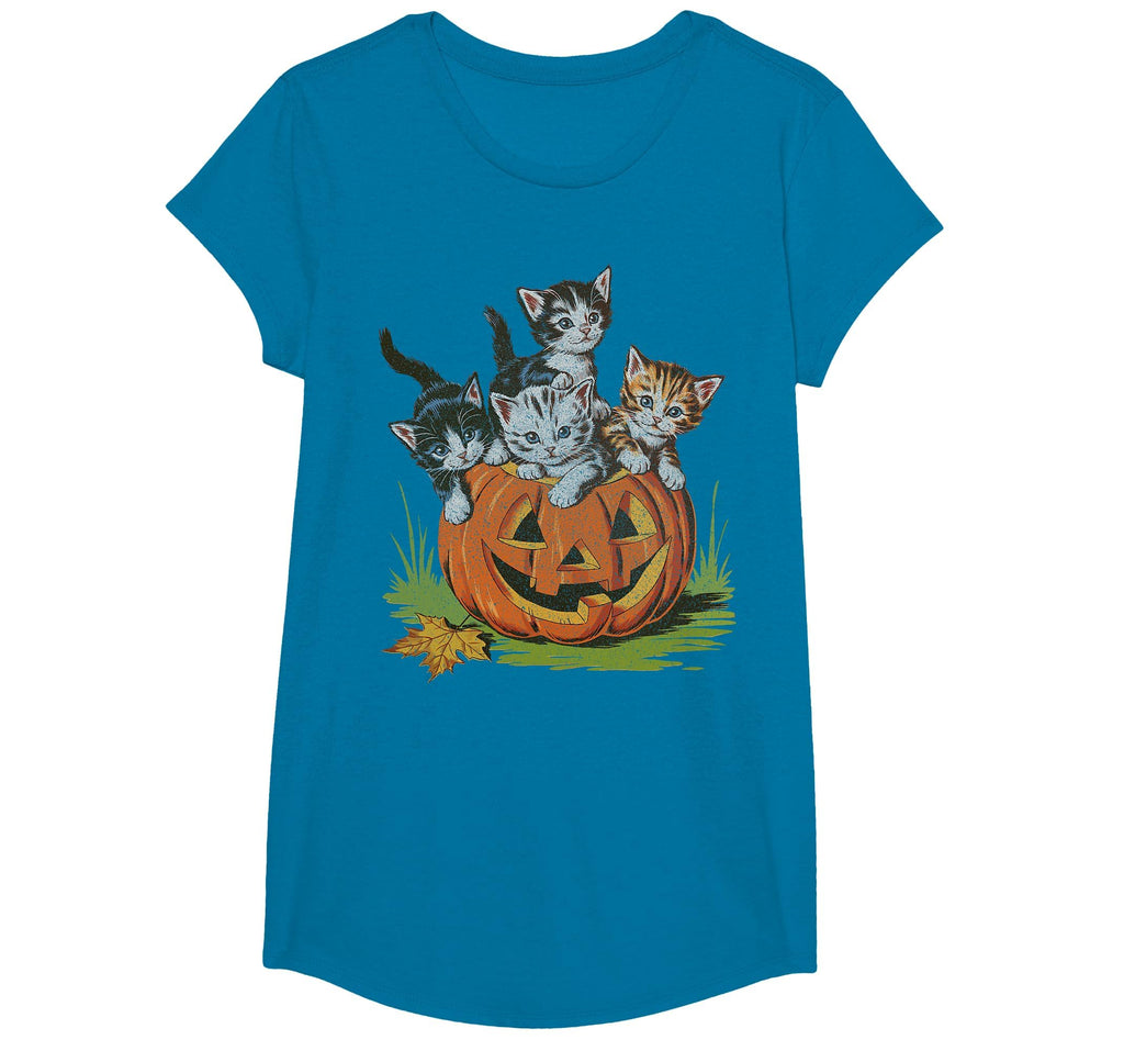 Halloween Vintage 90s Cat Pumpkin Spooky Season Men Women T-Shirt