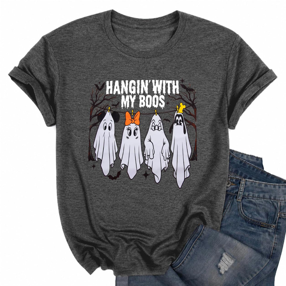 Halloween Shirts for Women Funny Magical Halloween Ghost Shirts Boo Tshirt