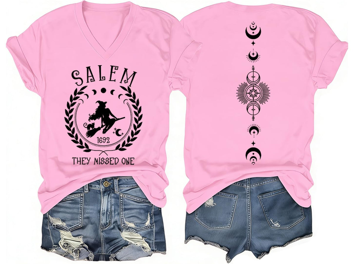 Salem 1692 They Missed One T-Shirt Halloween Salem Witch Shirt for Women